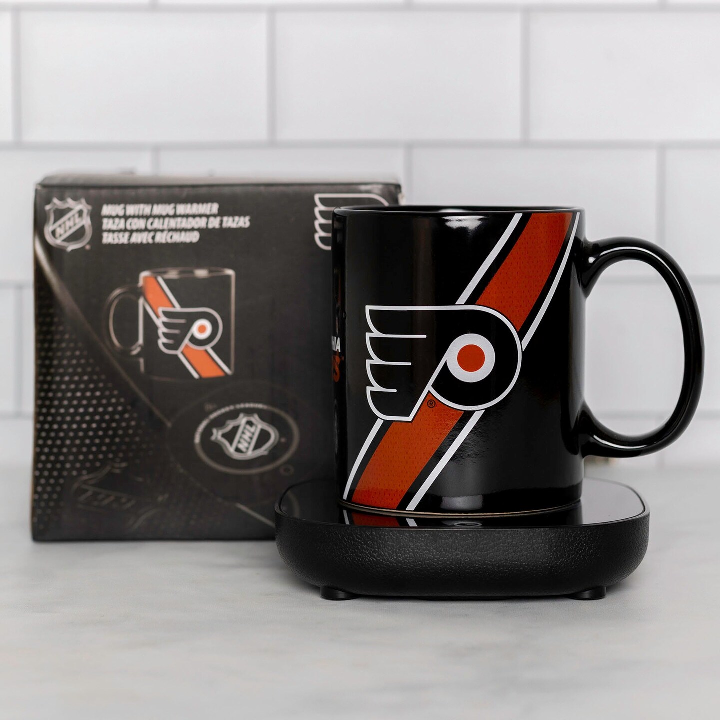 Uncanny Brands NHL Philadelphia Flyers Logo Mug Warmer Set