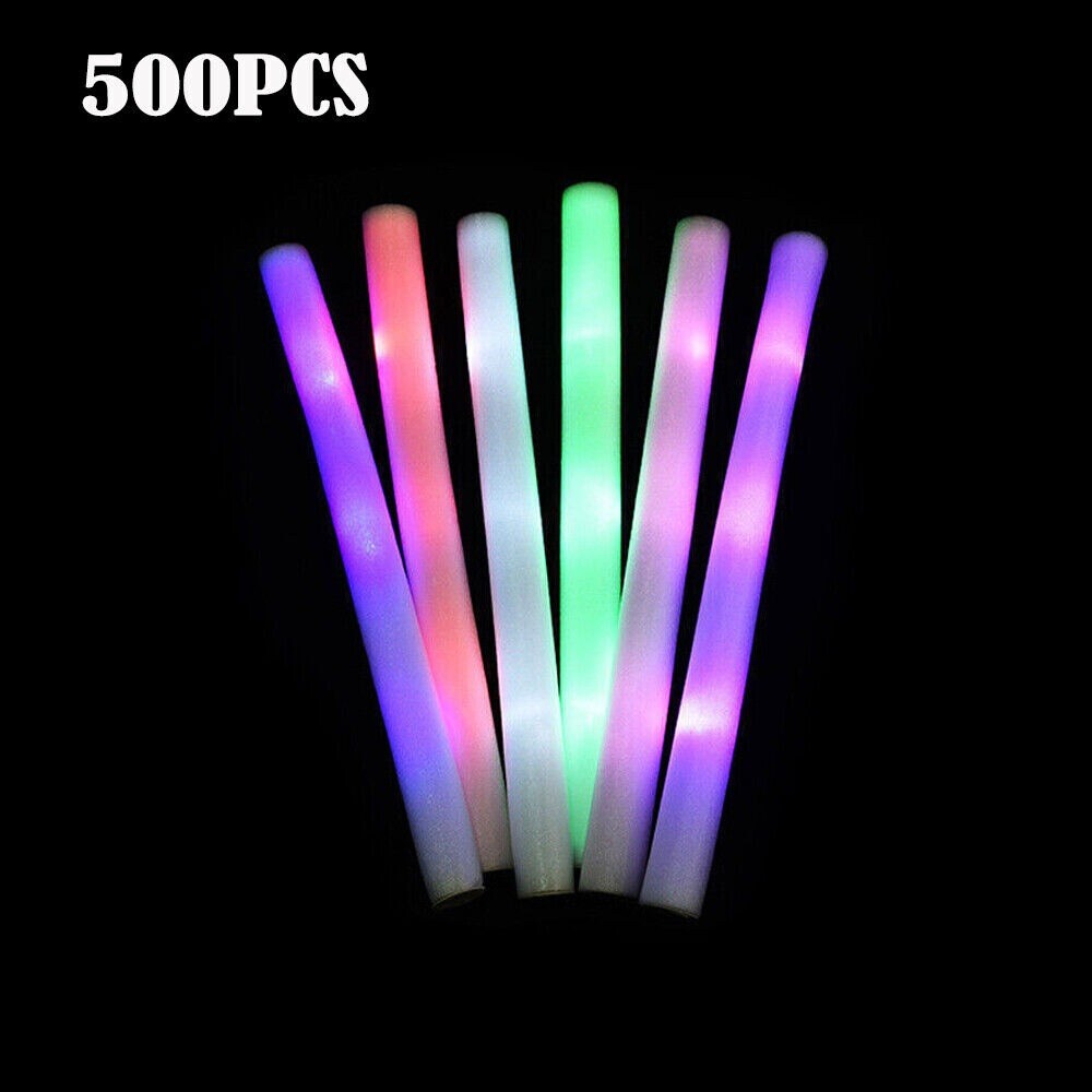 LED Foam Sticks for Parties, Raves, Glow Wands