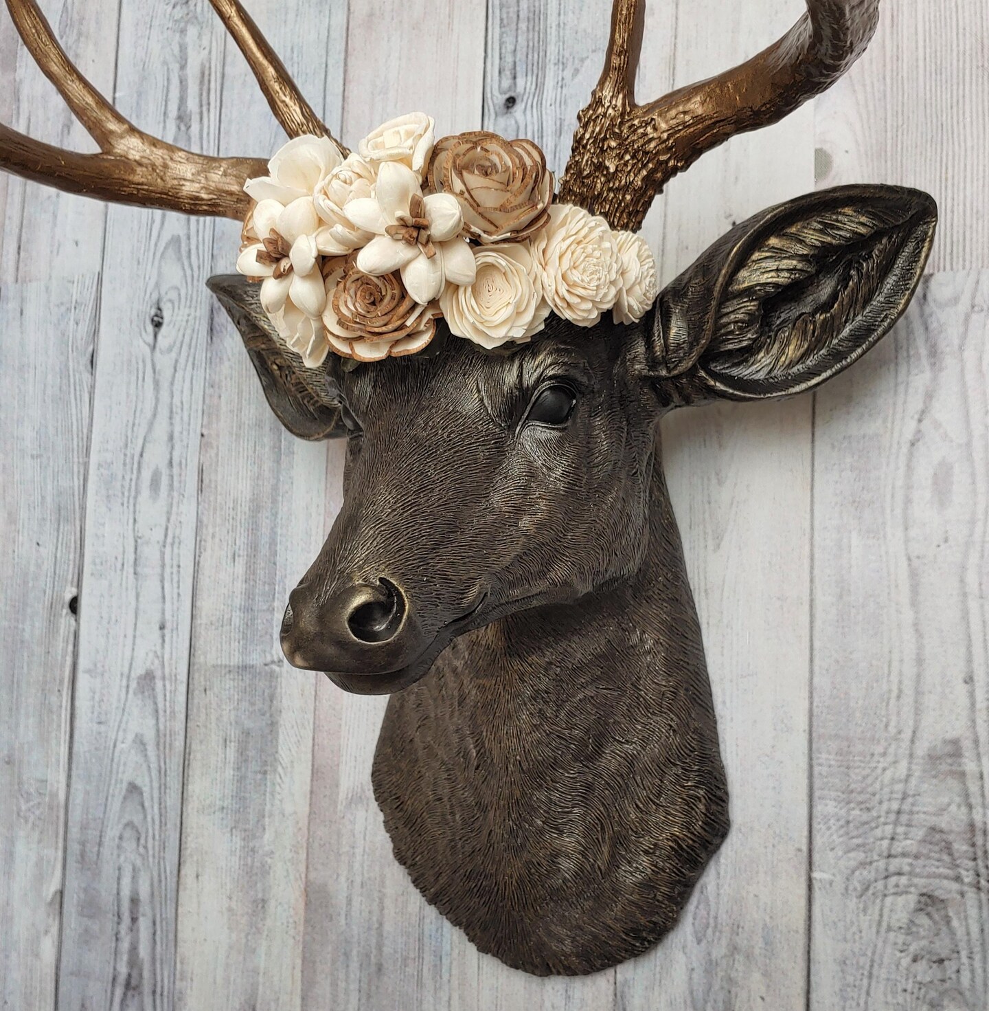 Faux Taxidermy Deer Head Wall Decor, Stag Head Wall Mount, Deer