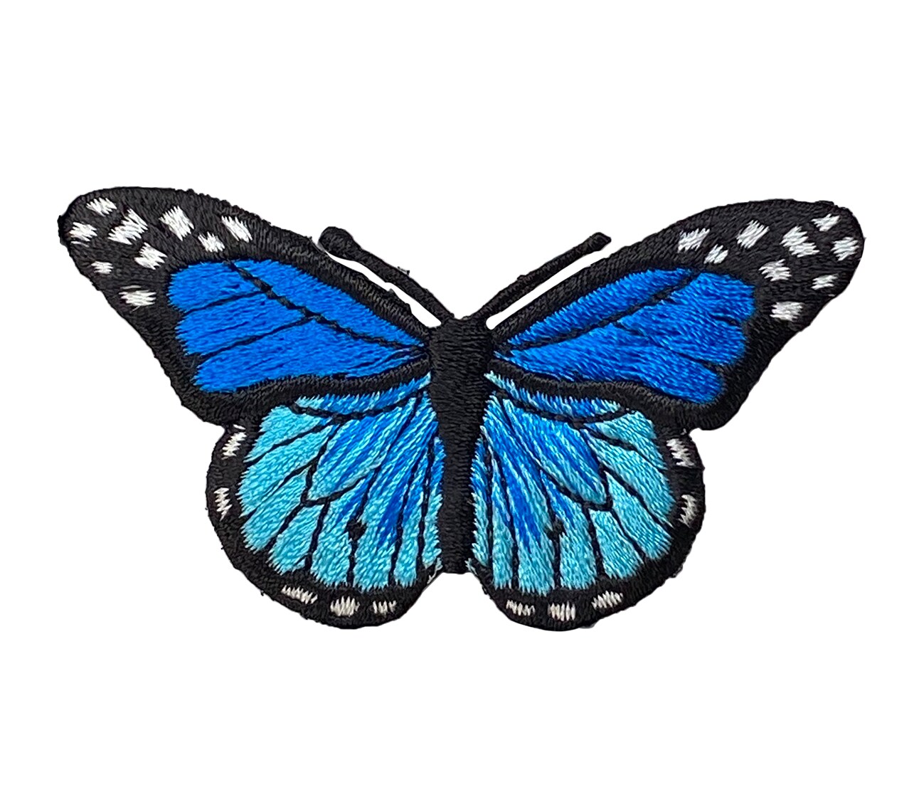 Blue Butterfly, Embroidered, Iron on Patch