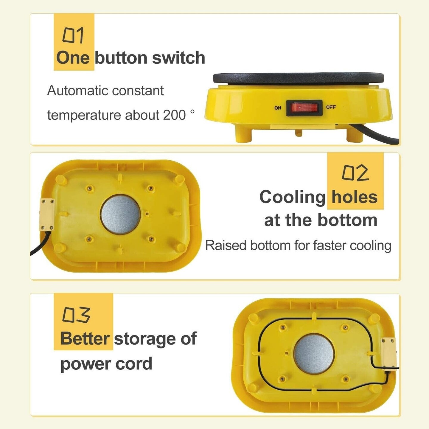 Electric Mini Pancake and Egg Frying Pan for Snacks or Desserts