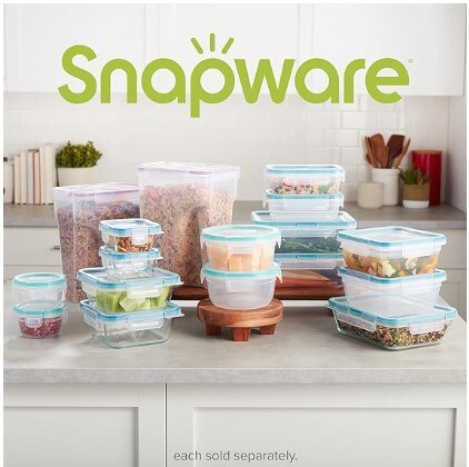 2-Pack (22.8 Cup) Airtight Flip-Top Lid BPA-Free Cereal Dispenser Storage Containers, Plastic Containers for Cereal, Rice, Snack, Dry Food, and Pantry Organisation