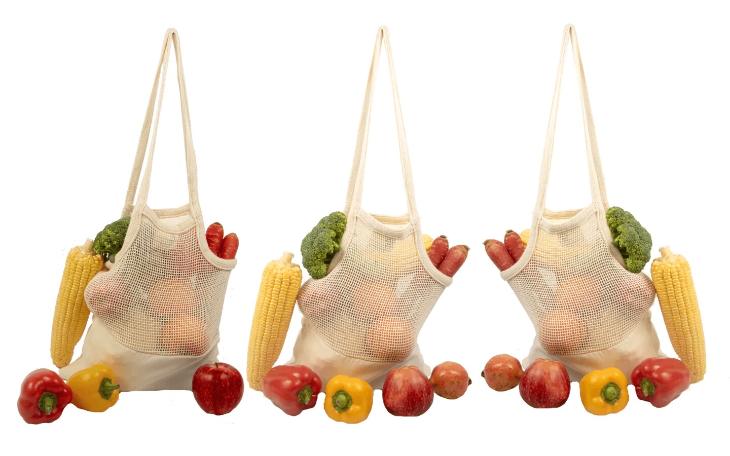 Mesh &#x26; Fabric Tote Bag