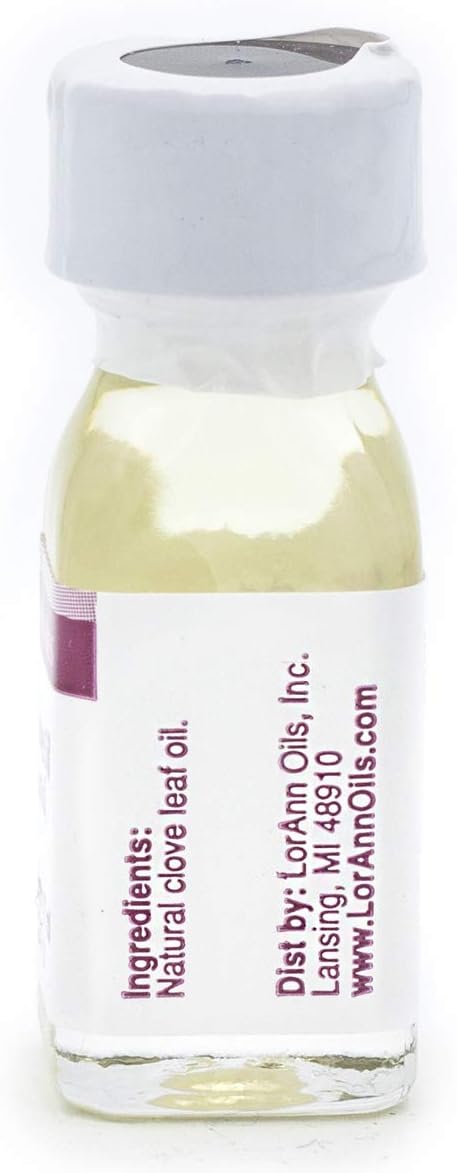 LorAnn Clove Leaf Oil SS Natural Flavor, 1 dram bottle (.0125 fl oz - 3.7ml - 1 teaspoon) Twin pack blistered