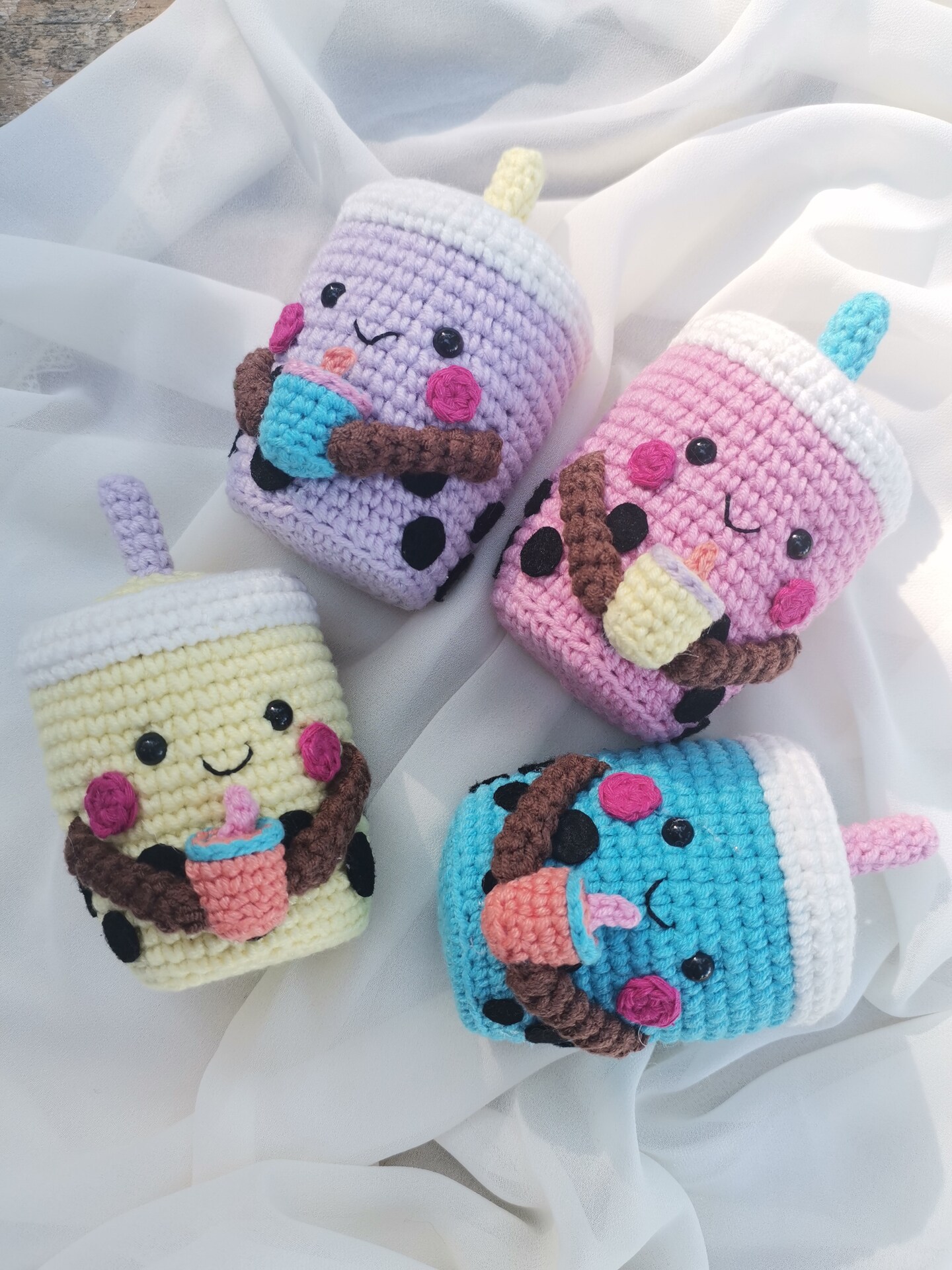 Boba tea crochet keychain – MelinaCreationsCo