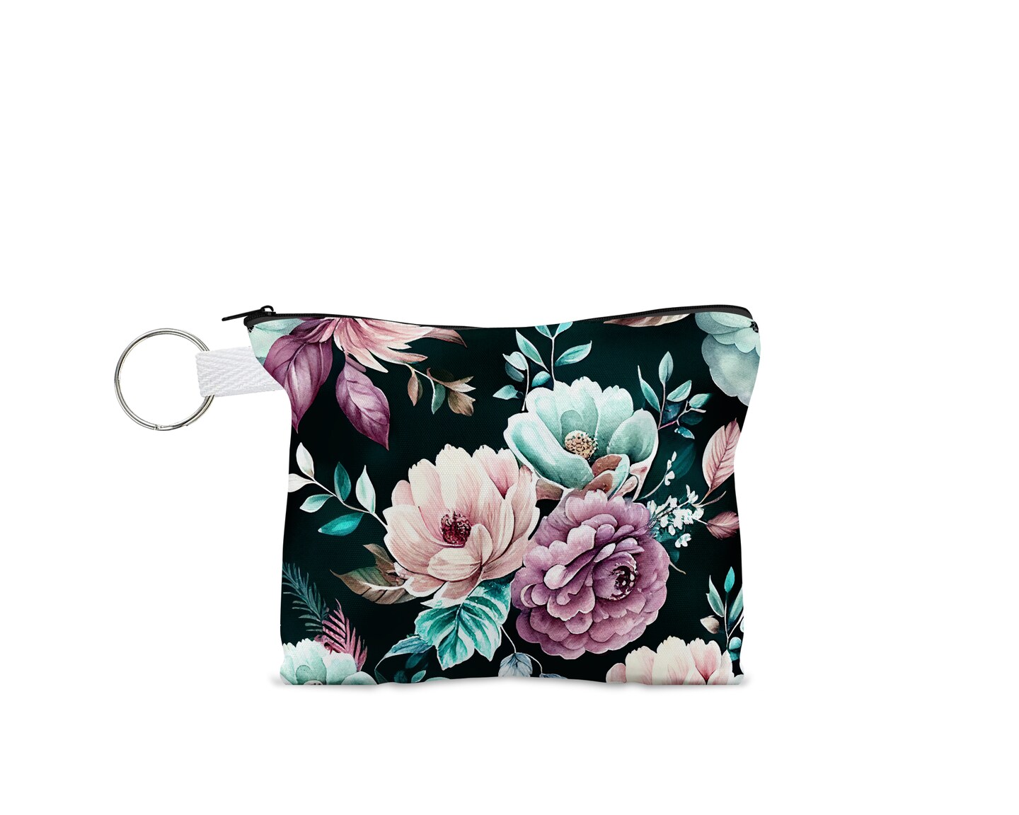 Purple And Pink Floral Pencil Pouch