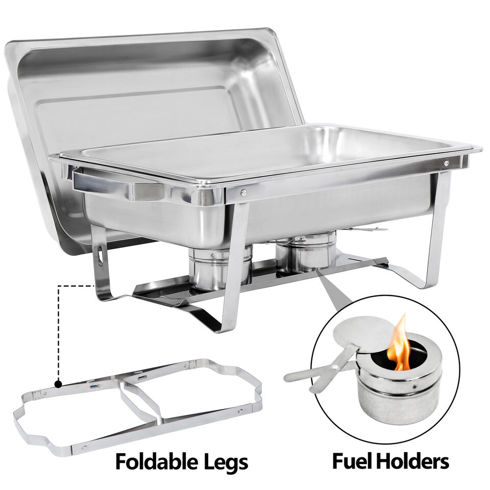 2 Pack 8QT Chafing Dish with 2 Warmer