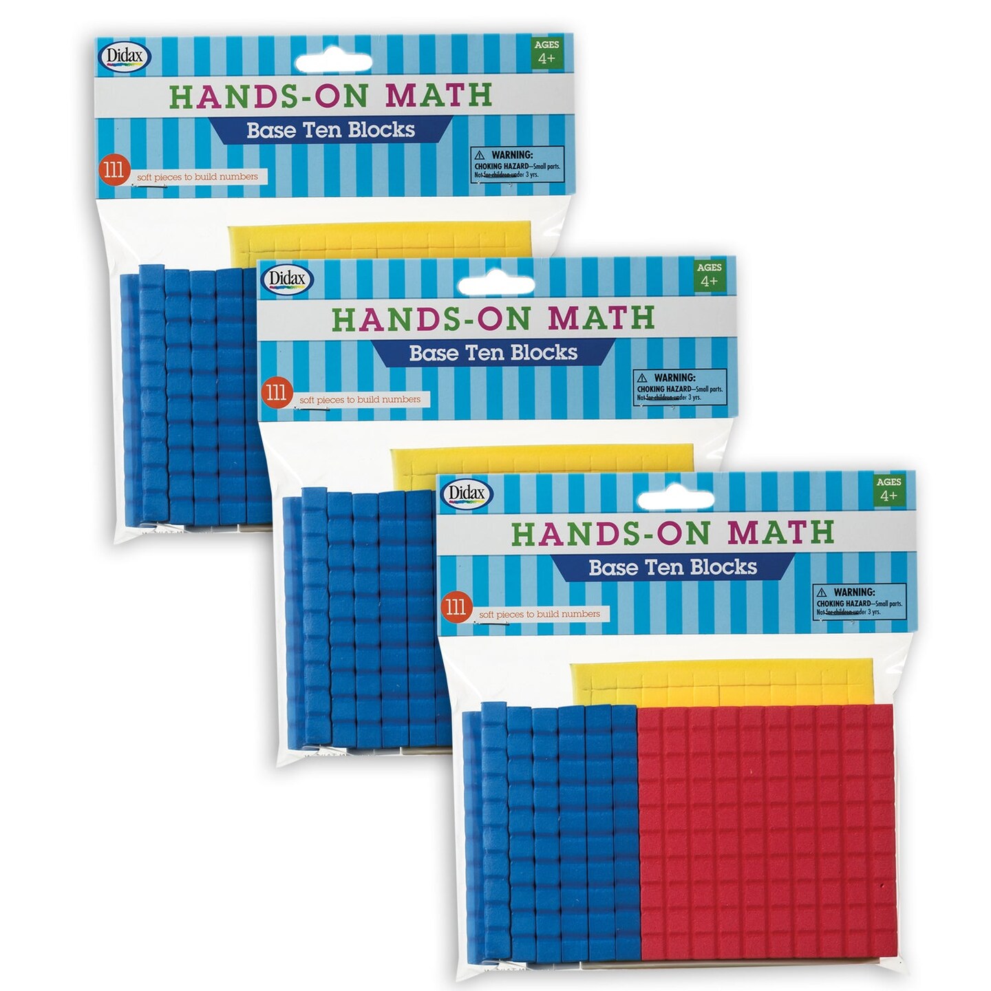 Foam Base Ten Blocks, 111 Per Pack, 3 Packs Michaels