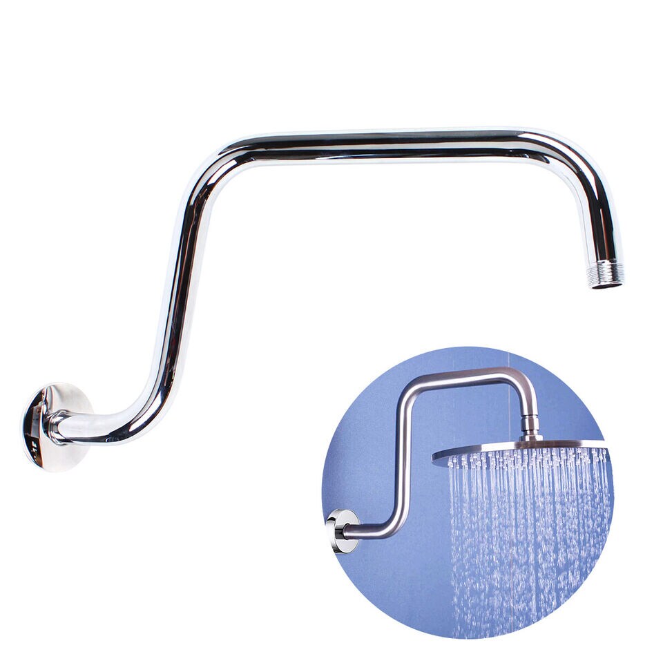 Kitcheniva Stainless Steel Shower Head Extension Arm Pipe Wall-Mounted Rain 13&#x22;