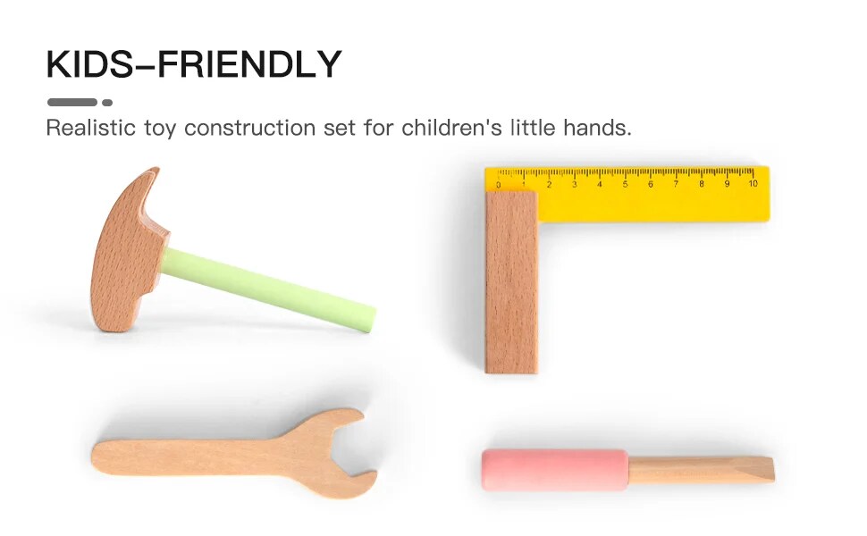 ROBUD Mini Wooden Play Tool Workbench Set WG201