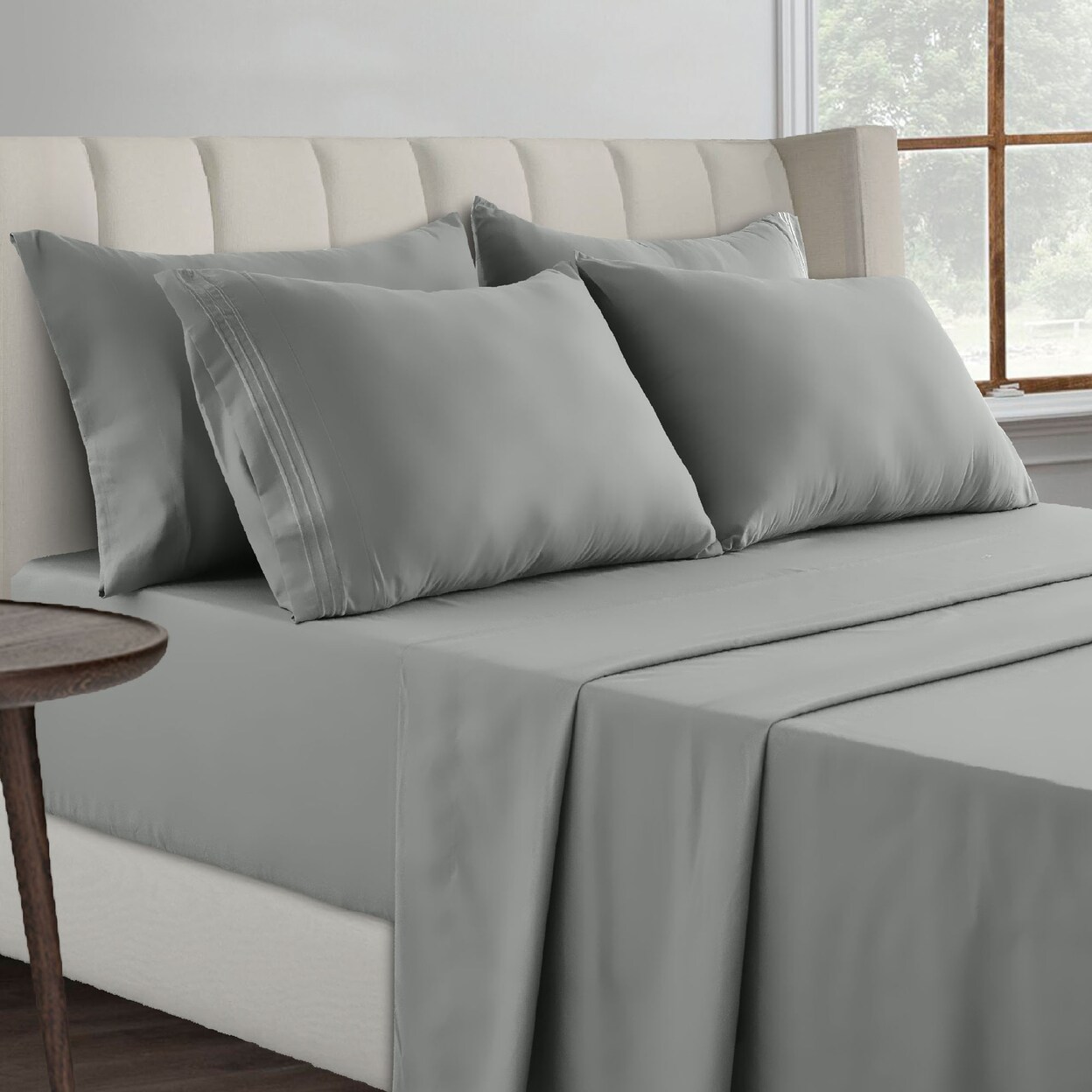 6-Piece Premier Collection Fitted Egyptian Cotton Bed Sheet Set
