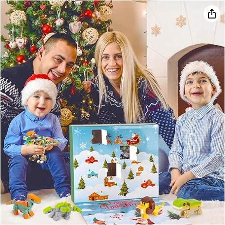 24 Days Animal Building Blocks Advent Calendar 2023 Surprise Christmas Animal Building Toys for Kids, Christmas Countdown Calendar Christmas Gifts for Boys and Girls Aged 4 to 12 Years