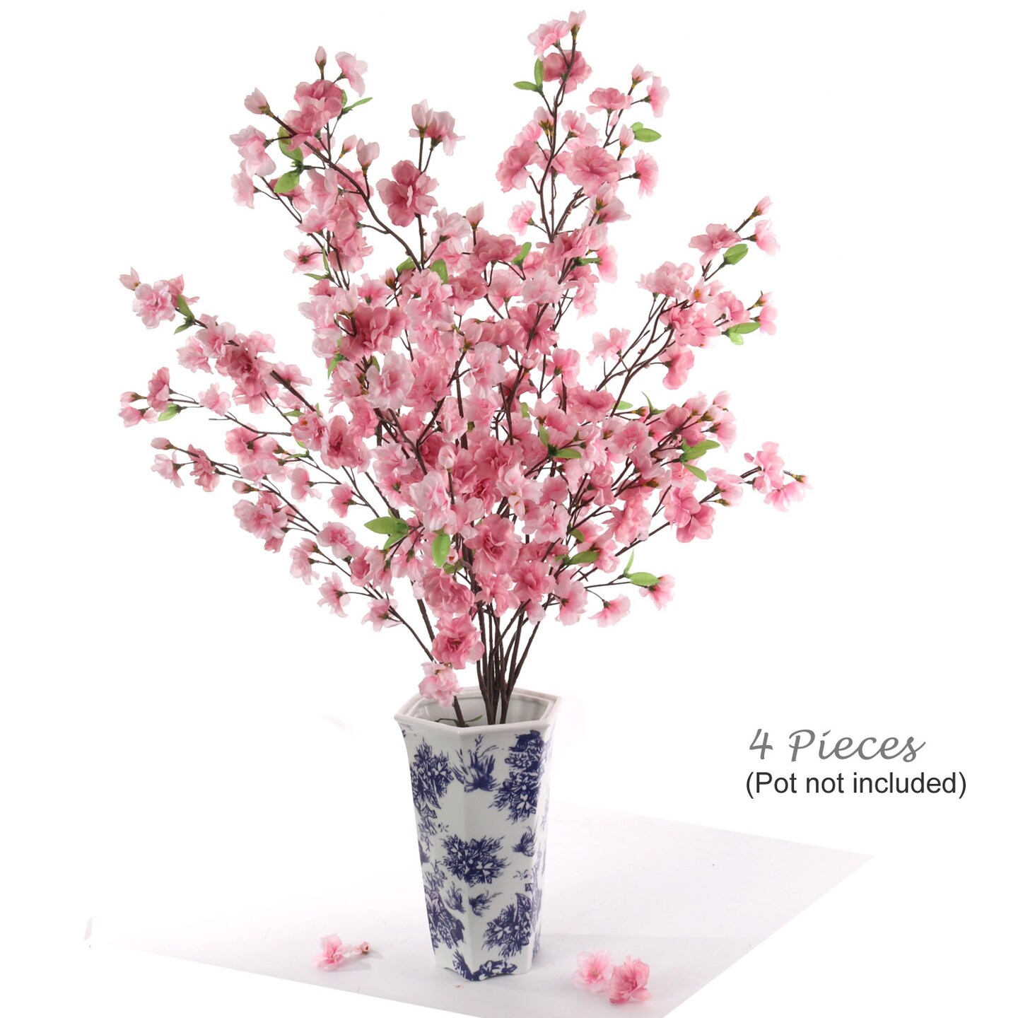 Set of 6: Artificial Cherry Blossom Branch Sprays with Lifelike