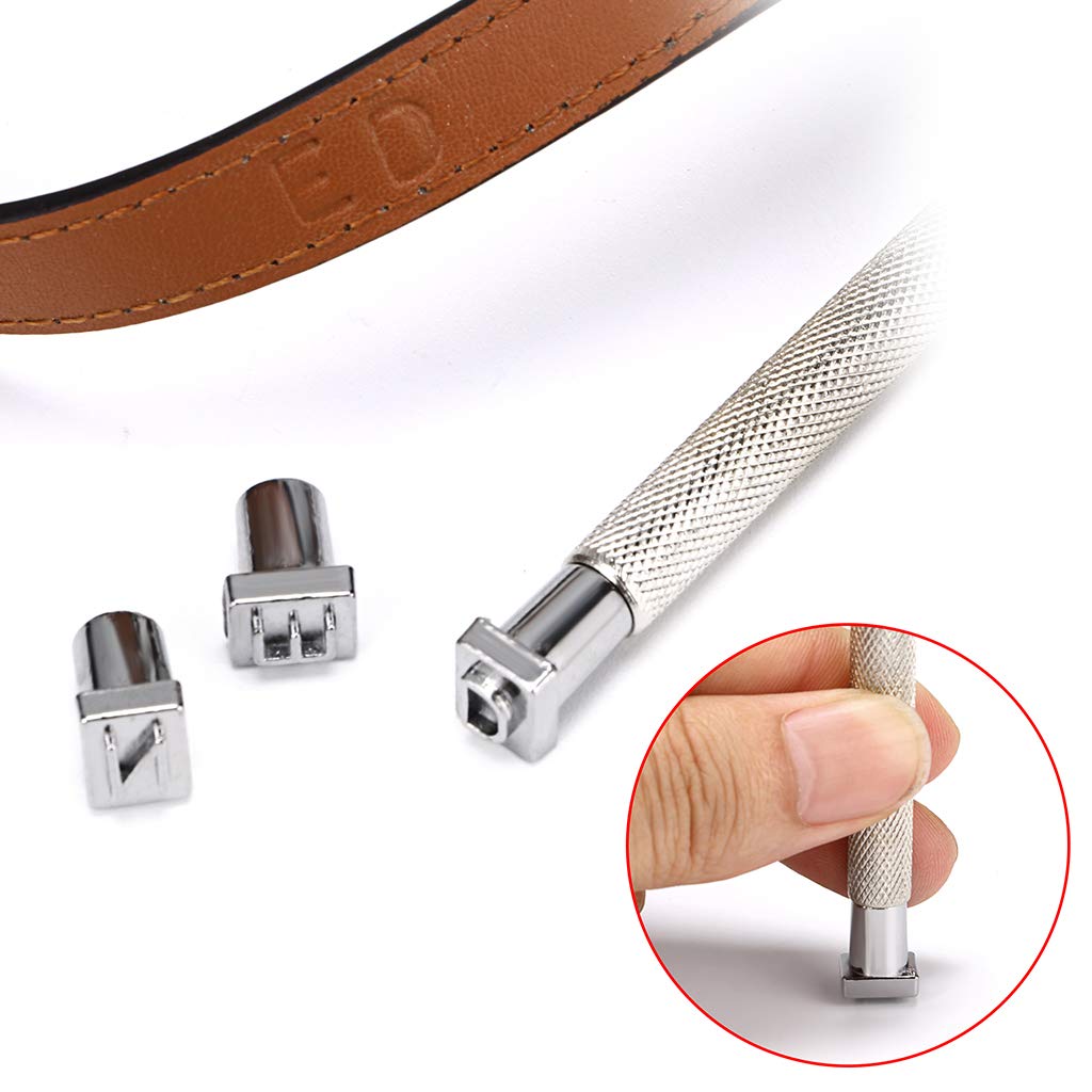 36 Pieces Capital Letters and Numbers Stamp Set, 1/4&#x201D; / 6mm Alphabet Stamp Tools Set Leather Craft Stamping Tools Leather Art Craft Tool (6mm )
