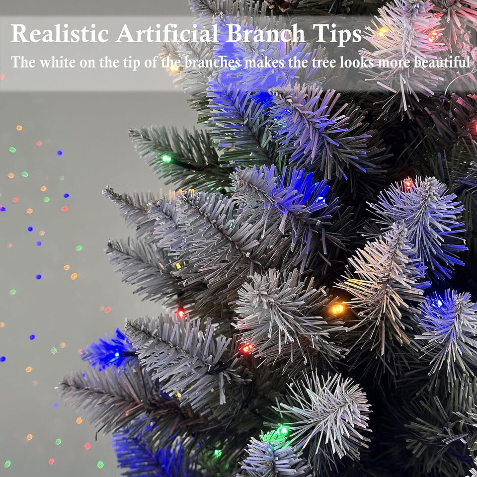 Hinged Pine Christmas Tree with LED Lights