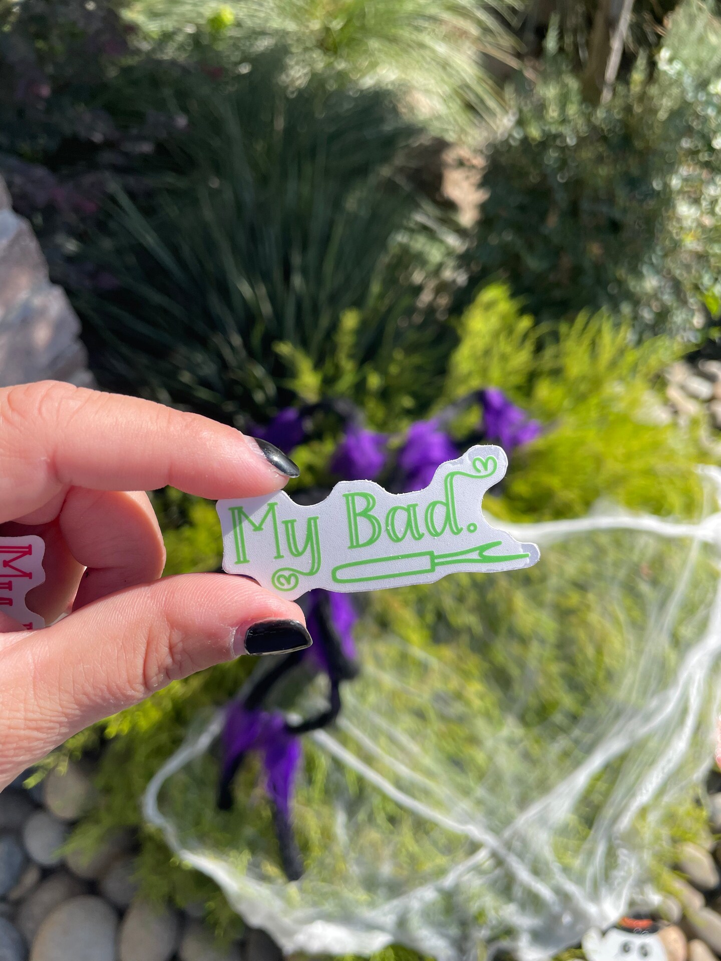 Lime My Bad sticker - Clear Weatherproof Vinyl