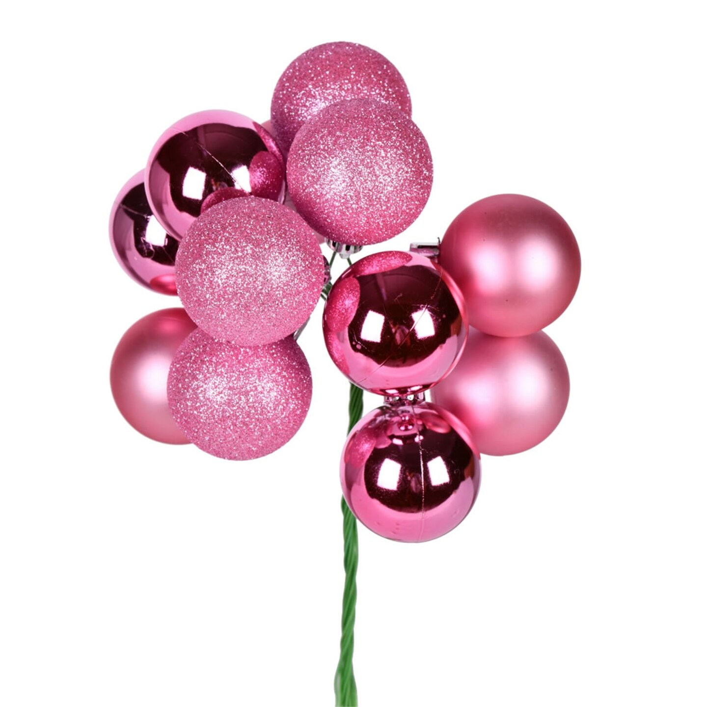 12&#x22; Pink Ball Ornament Pick 4/Bg
