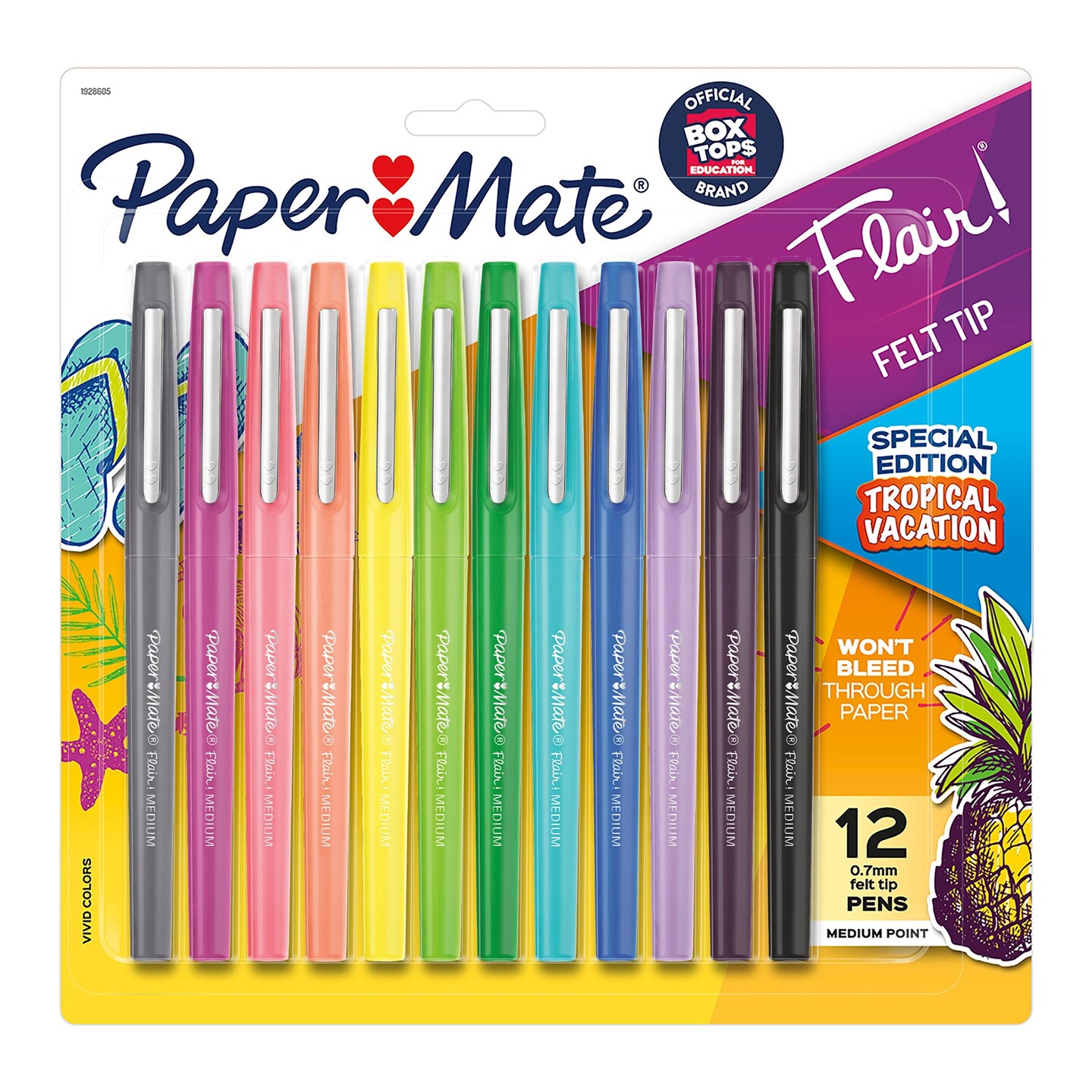 Paper Mate Flair Tropical Vacation Felt Tip Pens Medium Point 0.7