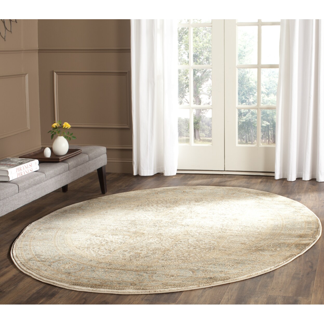 Safavieh Vintage Vtg570A Ivory / Light Blue Rug Transitional Modern Carpet