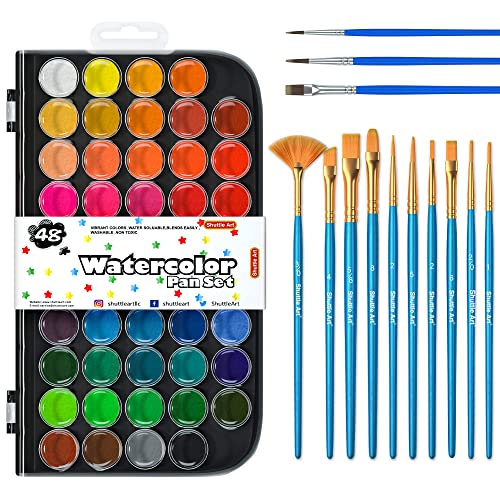 Paint Tray and 4-Color Watercolor Sets