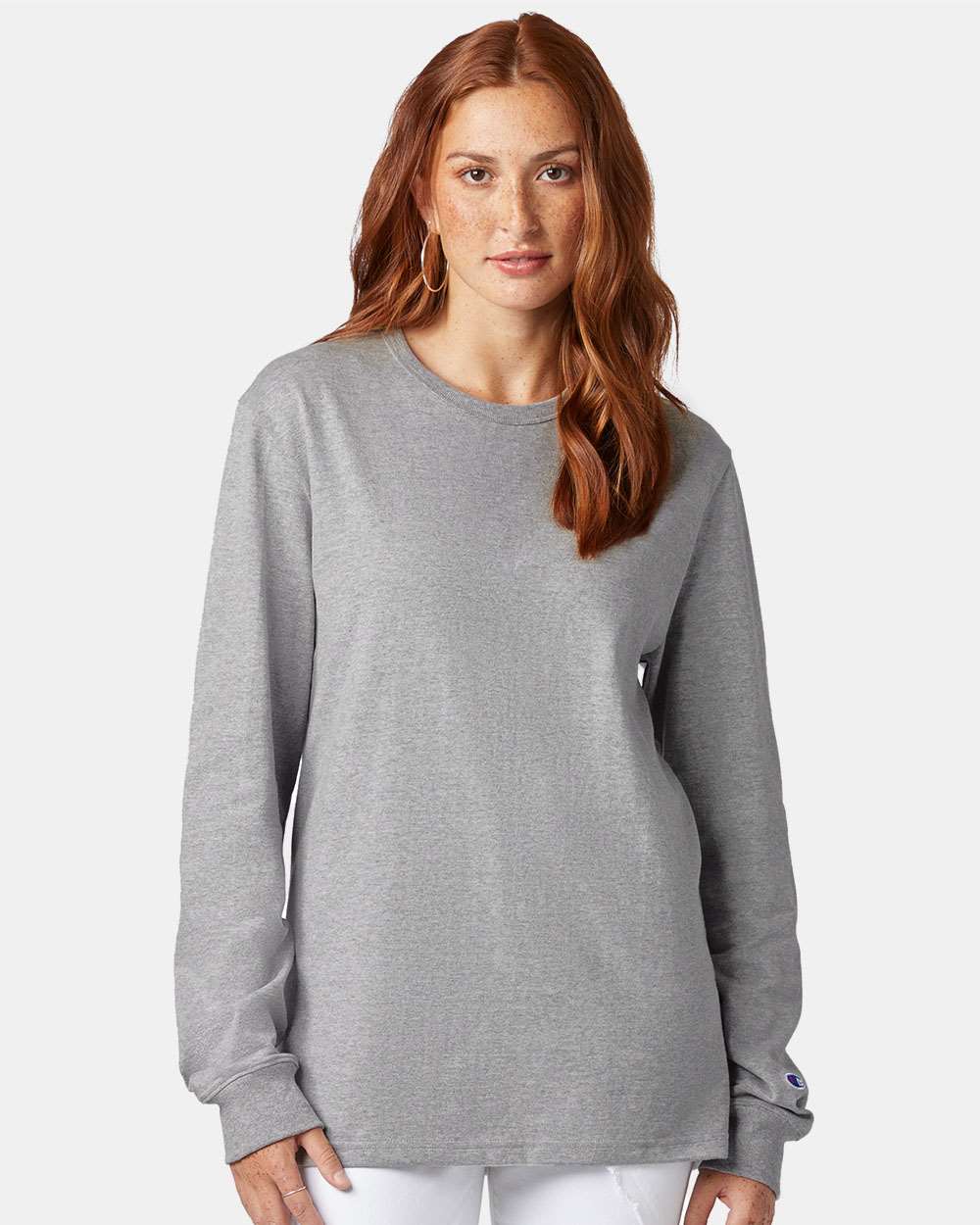 Champion® Crewneck Long Sleeve T-Shirt Michaels