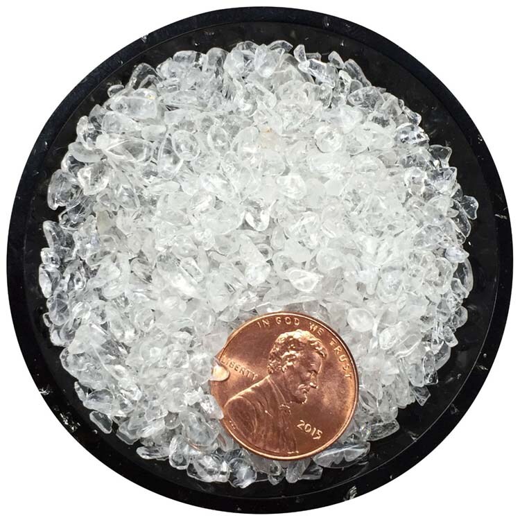 Clear Quartz Tiny Crystal Chips &#x2013; Size 0