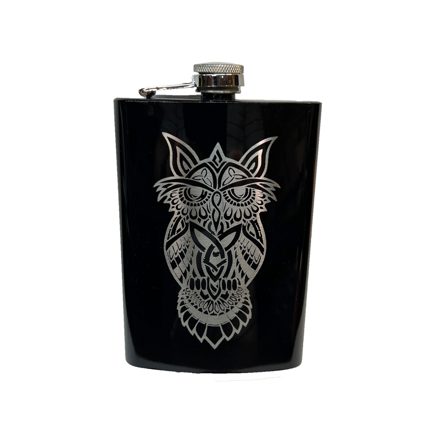 8oz Celtic Owl BLACK Flask 8oz Celtic Owl BLACK Flask