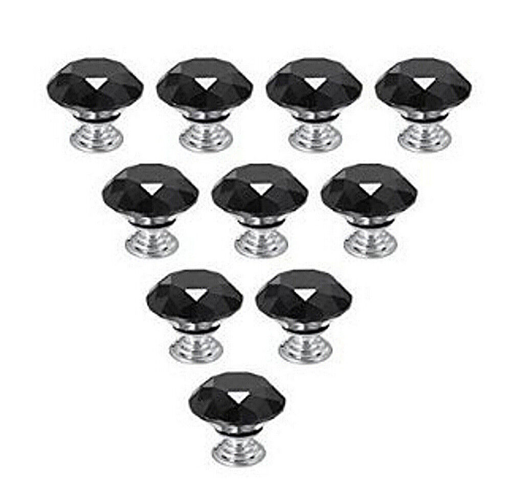 KItcheniva 10-Pcs Crystal Glass Cabinet Knob