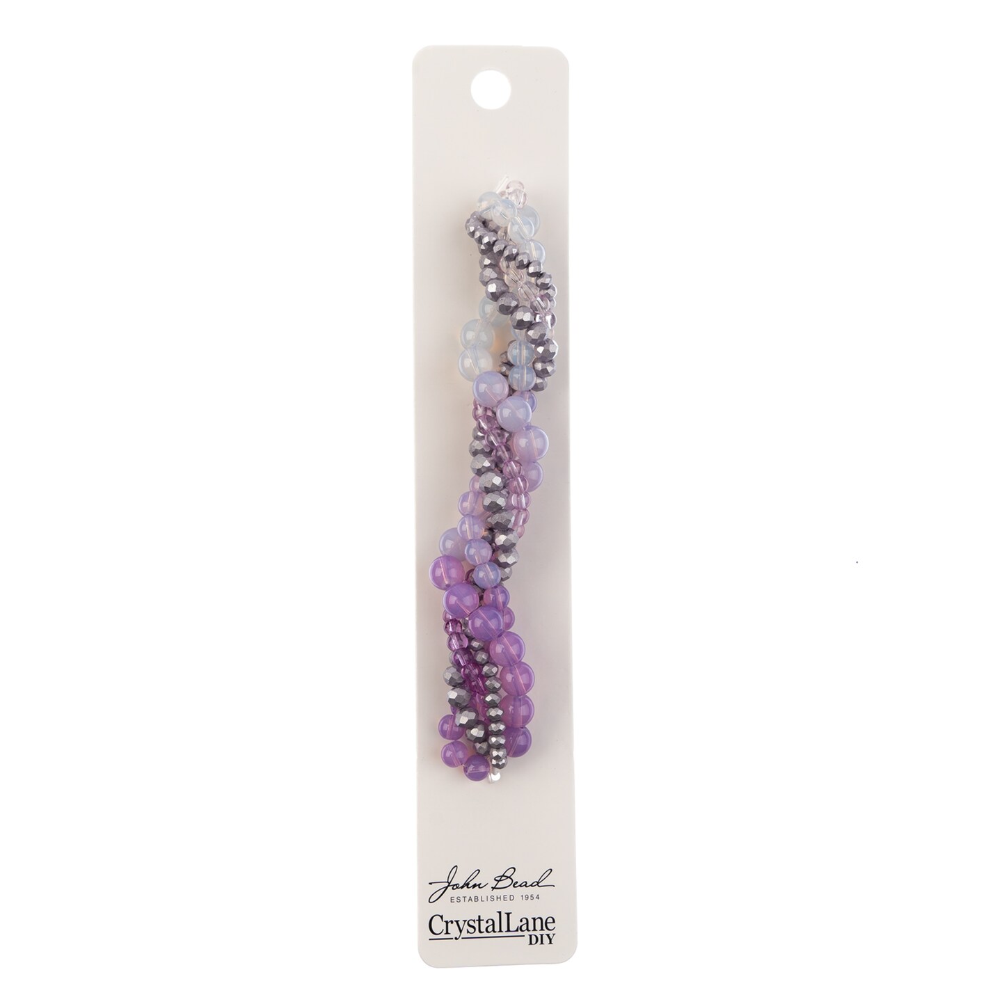 Crystal Lane DIY Purple Dusk Twisted Glass &#x26; Pearls Beads, 5 Strands