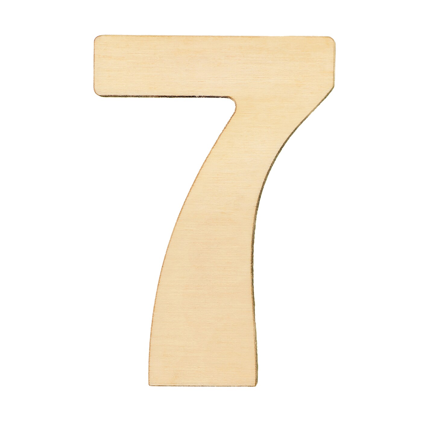 Essentials By Leisure Arts Arts Wood Letter 1.75&#x22; Birch No 7