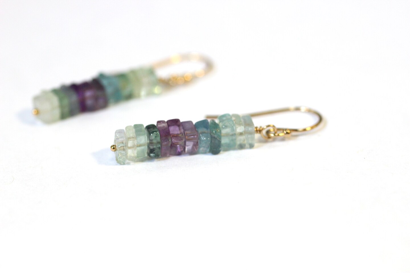 Fluorite Ombre Earrings with Gold Filled MakerPlace by Michaels
