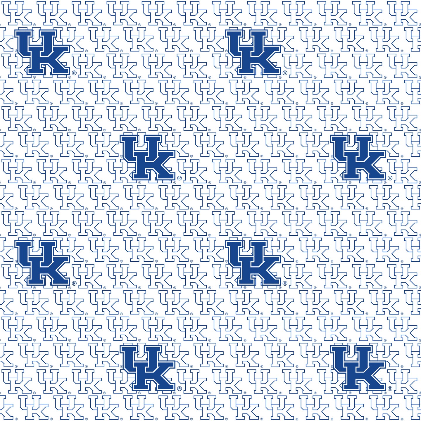 Sykel Enterprises-University of Kentucky Cotton Fabric-Kentucky Wildcats White Block Letter Cotton Quilting Fabric