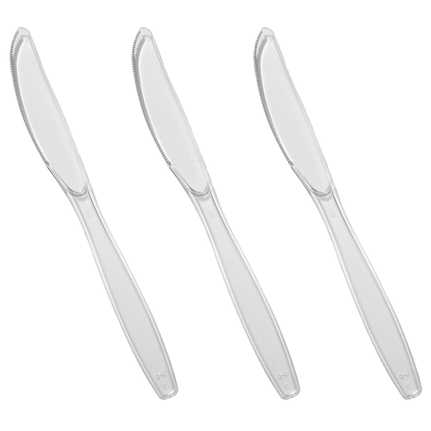 Clear Plastic Disposable Knives (1000 Knives)