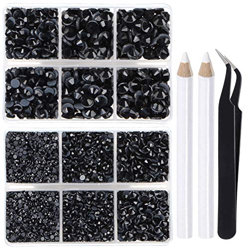 36000Pcs 3mm Jelly Rhinestones Kit- Resin Mixed Color Rhinestones for Nail Clothes Shoes Tumblers Decoration Gifts Flat Back Round