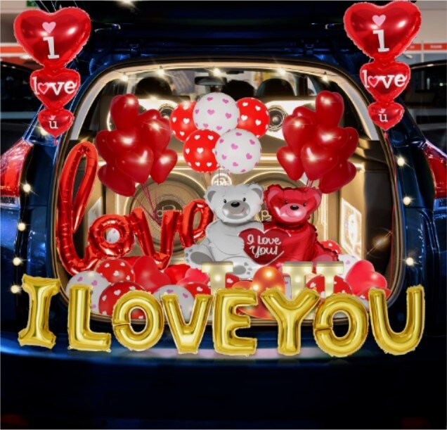 Decorations for Valentine's Day Balloons Kit of I Love You Balloons and Heart Balloons