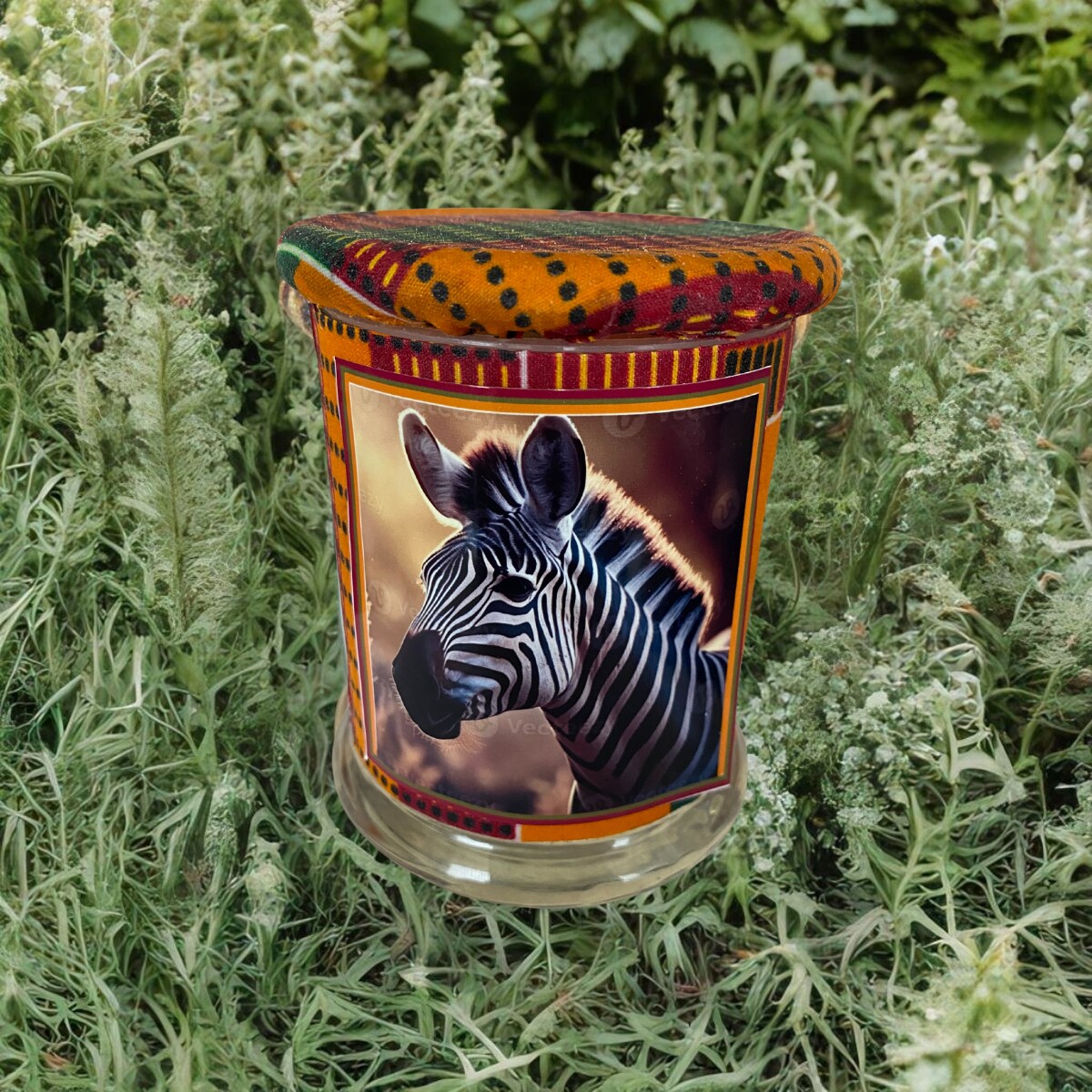 ZEBRA CANDLE ZEBRA DECOR AFRICAN DECOR UNIQUE CANDLES LIBBEY GLASS ...