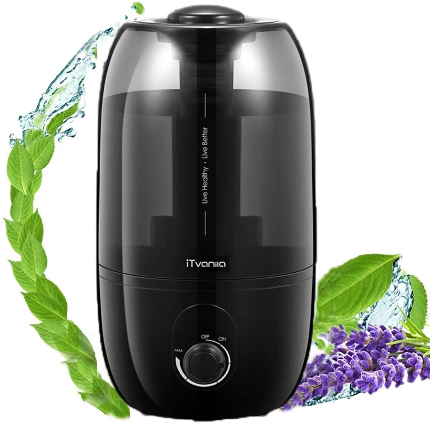 Humidifier Cool Mist , Rotating for Bedroom.