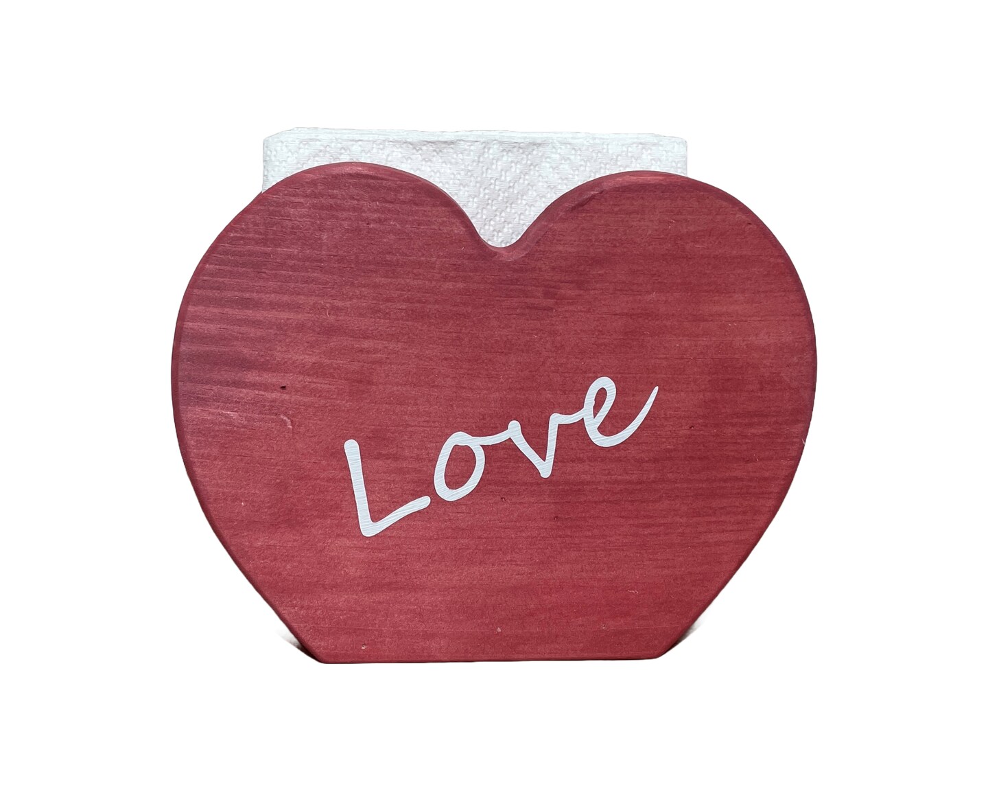 Wooden Heart Napkin Holder for Dinning Table, Kitchen, Breakfast Nook,  Counter Top on Valentine's Day