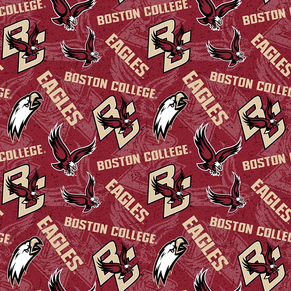 Sykel Enterprises-Boston College Cotton Fabric-Boston Eagles Tone On Tone Cotton Quilting Fabric