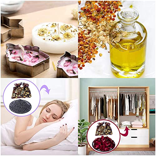 20 Bags Dried Flowers,100% Natural Dried Flowers Herbs Kit for Soap Making, DIY Candle Making,Bath - Include Rose Petals,Lavender,Don&#x27;t Forget Me,Lilium,Jasmine,Rosebudsand More