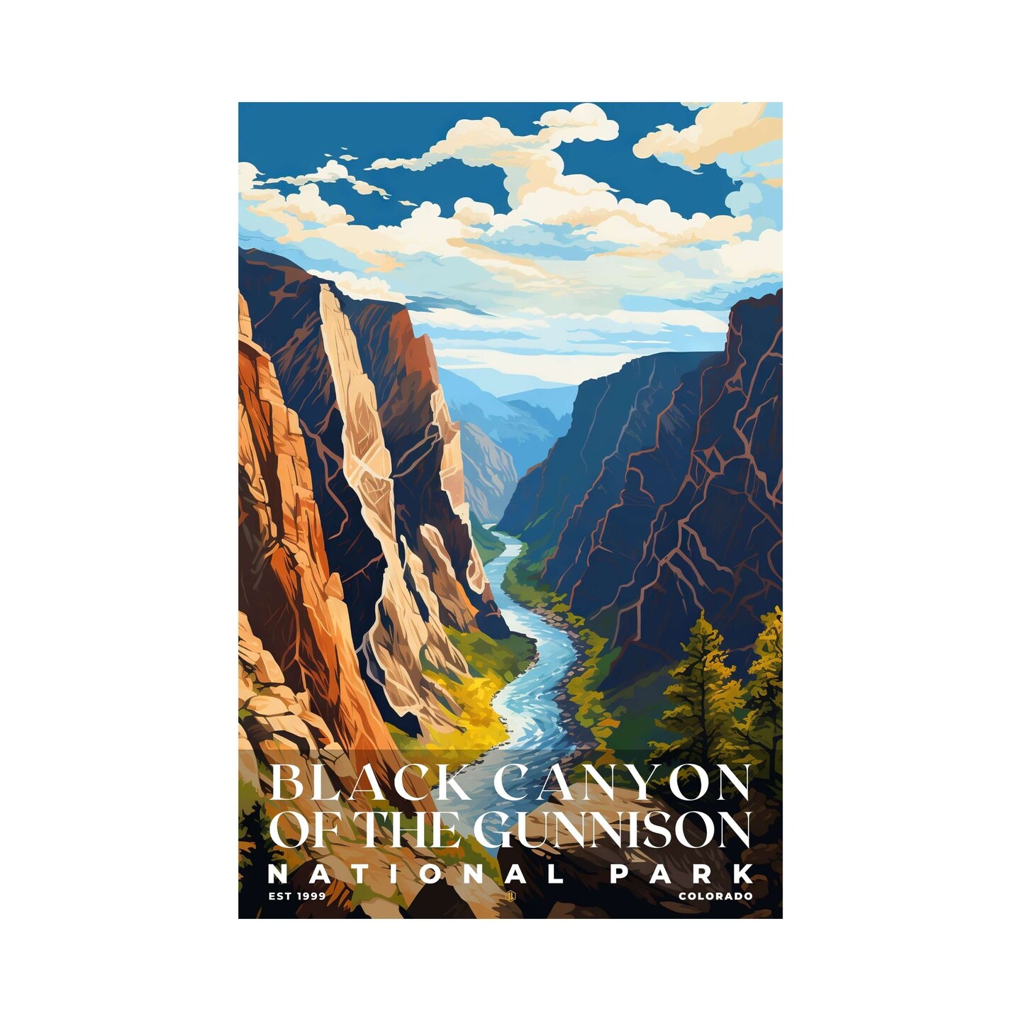 Black Canyon Of The Gunnison National Park Poster Travel Art Office   61757239887328 