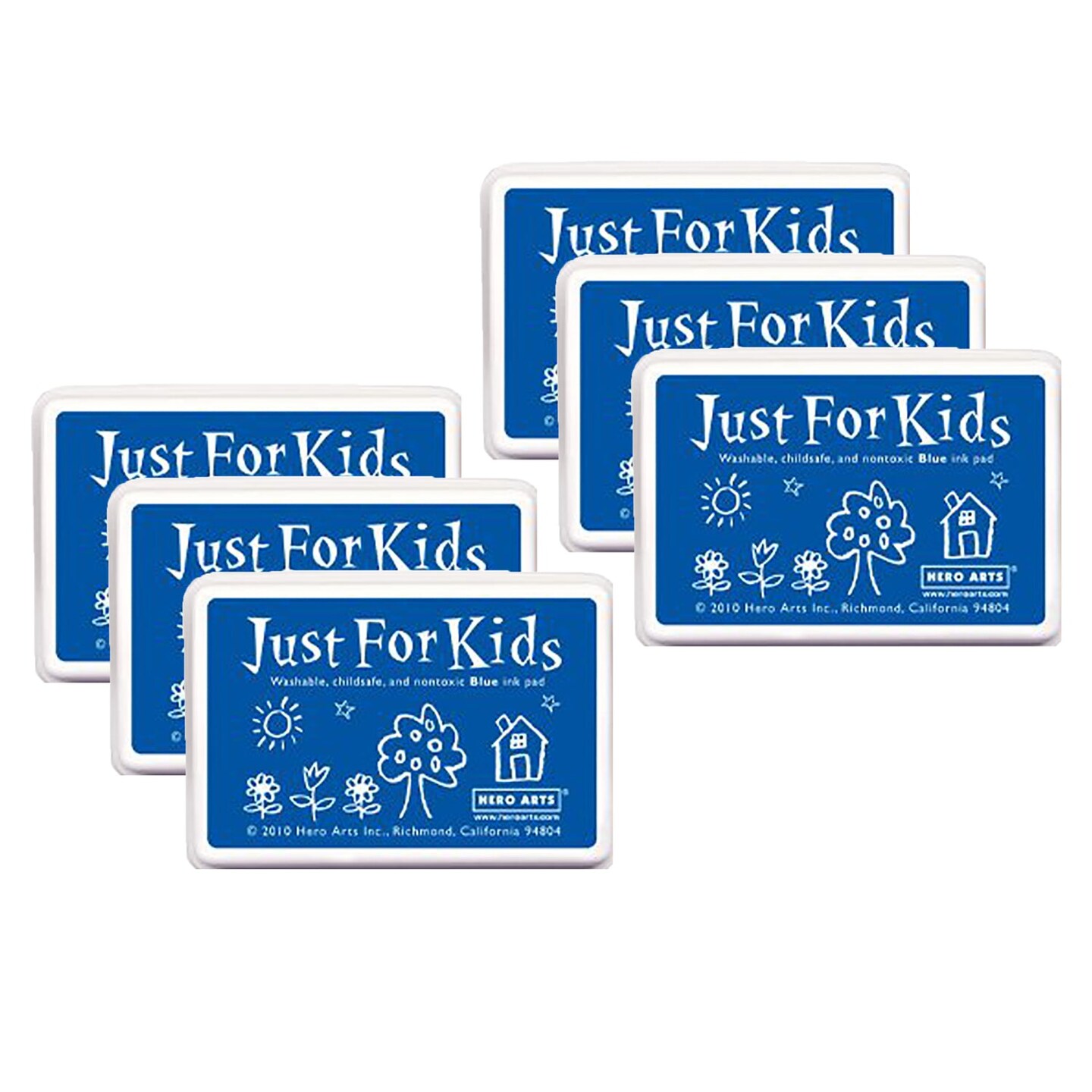 Just for Kids&#xAE; Ink Pad, Blue, Pack of 6