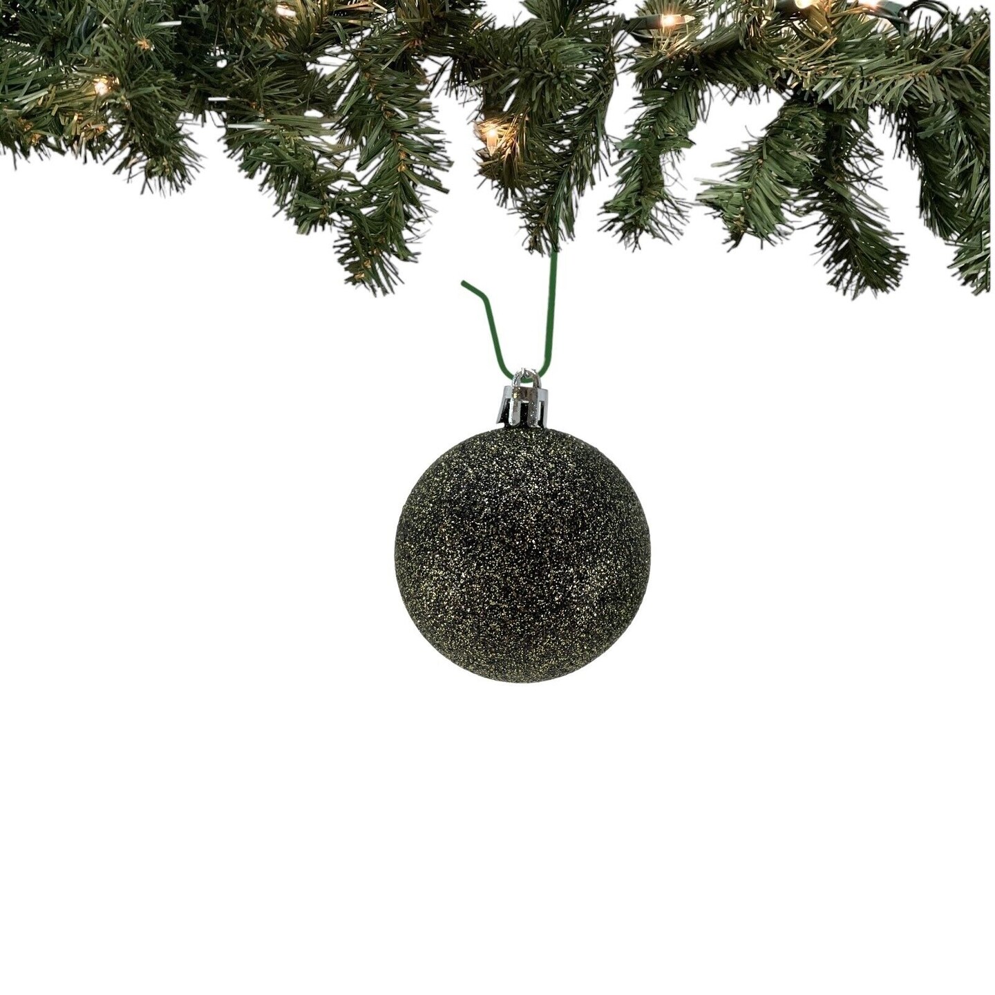 2.3 Inches Shiny Glitter Christmas Ball Ornament Set of 12