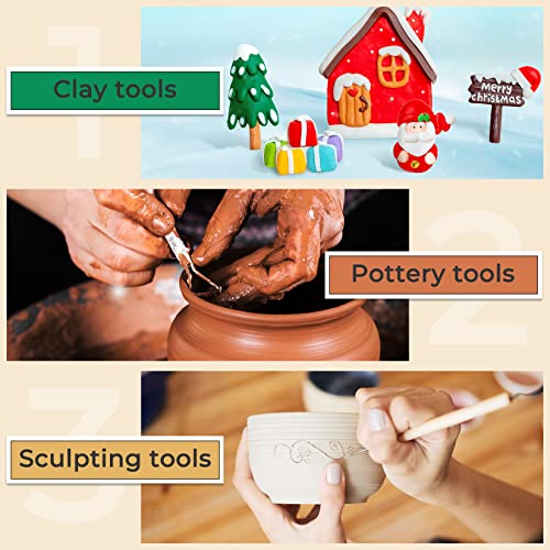 Jetmore 35 Pack Clay Tools Kit, Pottery Tools & Sculpting Tools, Polymer  Modeling Clay Cutters Sculpture Set for Carving, Ceramics, Molding, DIY