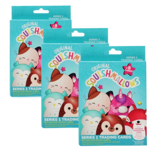 Squishmallows Squishmallow Official Kellytoy Series 1 Trading Cards (Pack of 3)