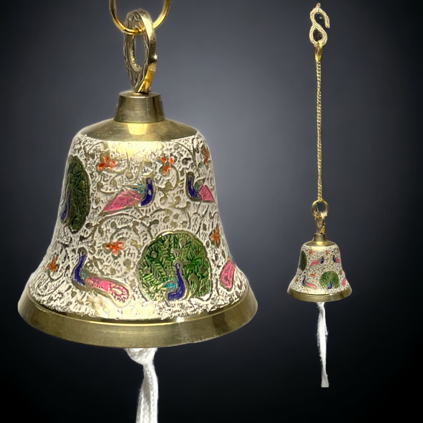 Hanging Brass Bell, Ganti, Indian Pooja, Brass Bell, Puja Ghanti, Pooja Ghanti, Hindu Temple Bell, Indian Decor, Jingle, Diwali Puja, Mandir
