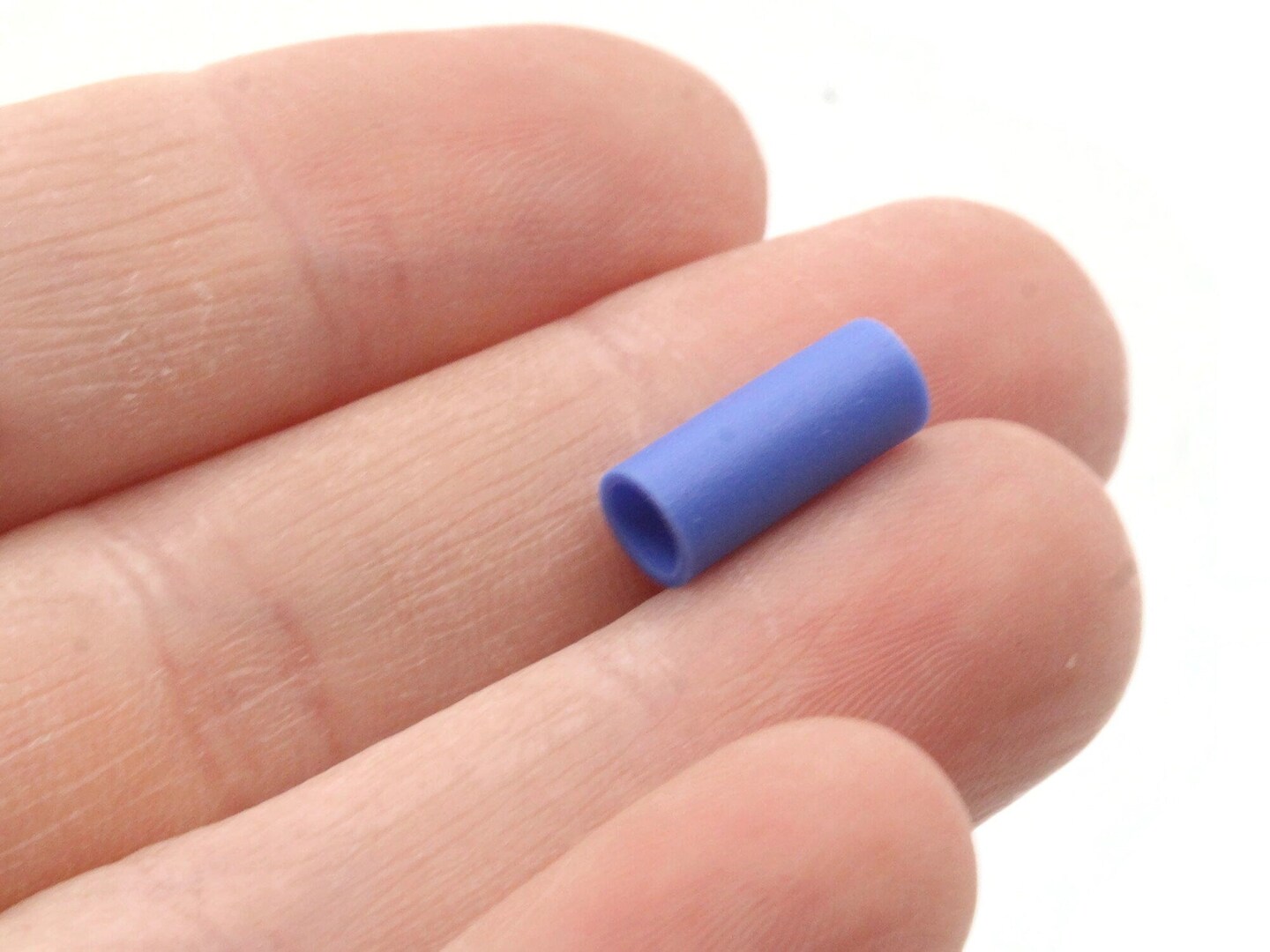 100 13mm Sky Blue Tube Plastic Straw Beads