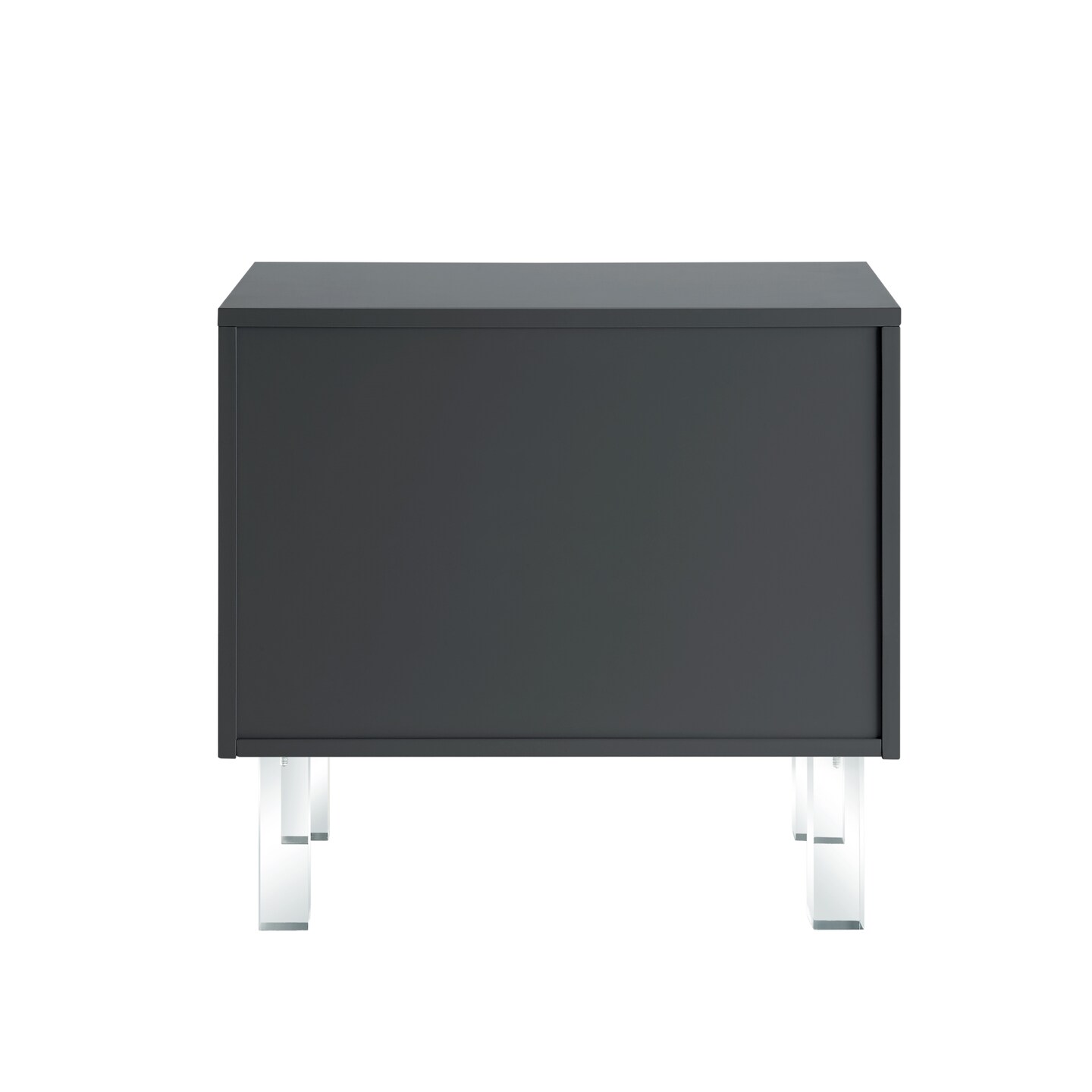 Gillian Modern Lacquered Lucite Leg Side/Accent Table/Nightstand