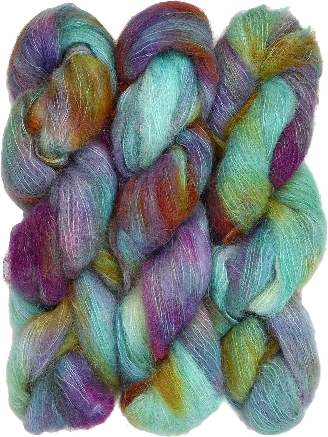 Suri Sensation Brushed Suri Alpaca: Super-Soft Lace Weight Yarn for Knit and Crochet, Non-Itchy, Pacific Northwest Hand Dyed.