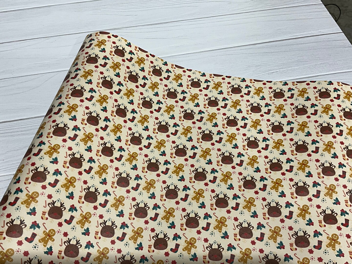 Reindeer Faces Smooth Printed Vinyl